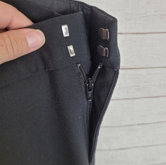 EVERLANE 95% WOOL BLACK STRAIGHT LEG TROUSERS, SZ 10 - Picture 5 of 11